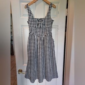 Black and White Gingham Dress